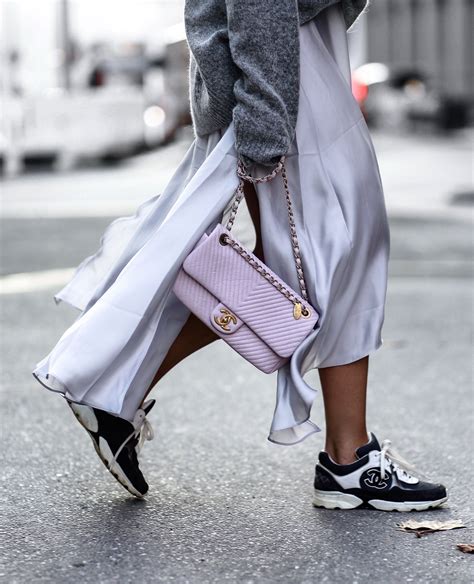 high top chanel sneakers|chanel sneakers street style.